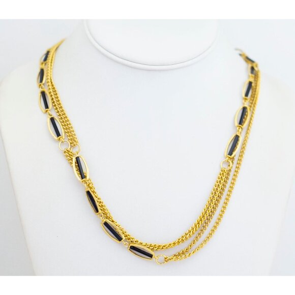 Vintage Stylish Long Multi-Strand Necklace 60 Inch - A20 - Picture 1 of 3